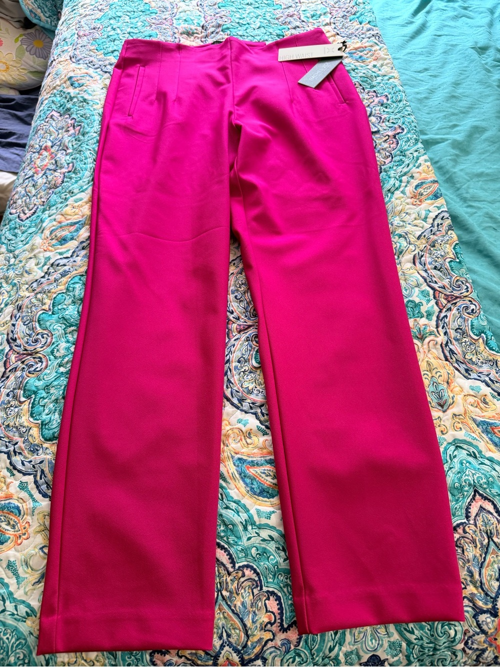 Rachel Zoe Hot Pink High-Waist Trousers